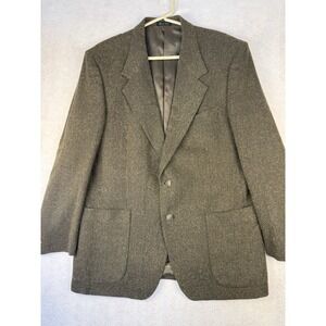 J. Riggings Mens 41R Sport Coat Blazer Brown Tweed 2 Button Lined
